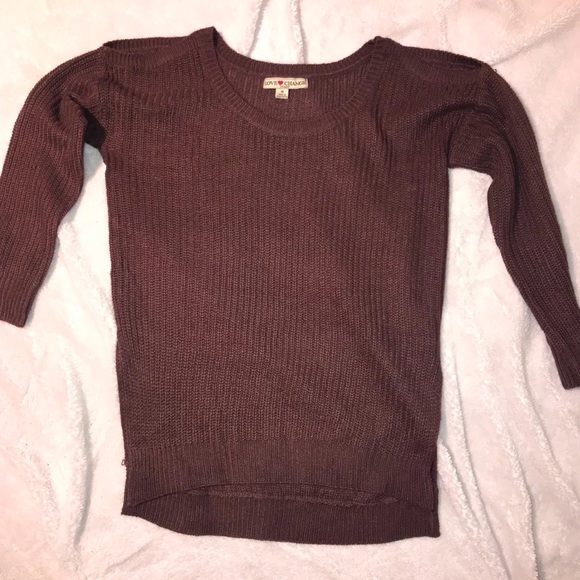 Brown Cold Shoulder Sweater - Picture 3 of 4